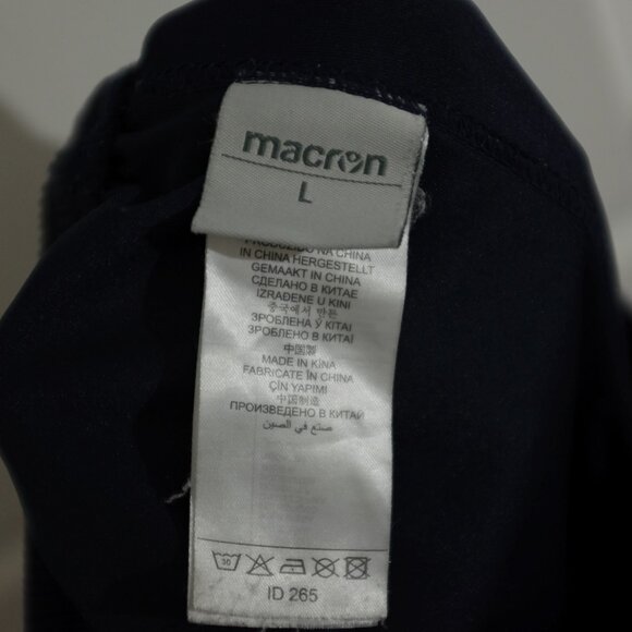 Macron navy blue jersey shorts logo youth size L - Picture 3 of 4